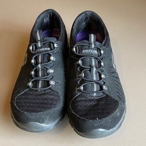 Skechers Black Slip-On Athletic Sneakers